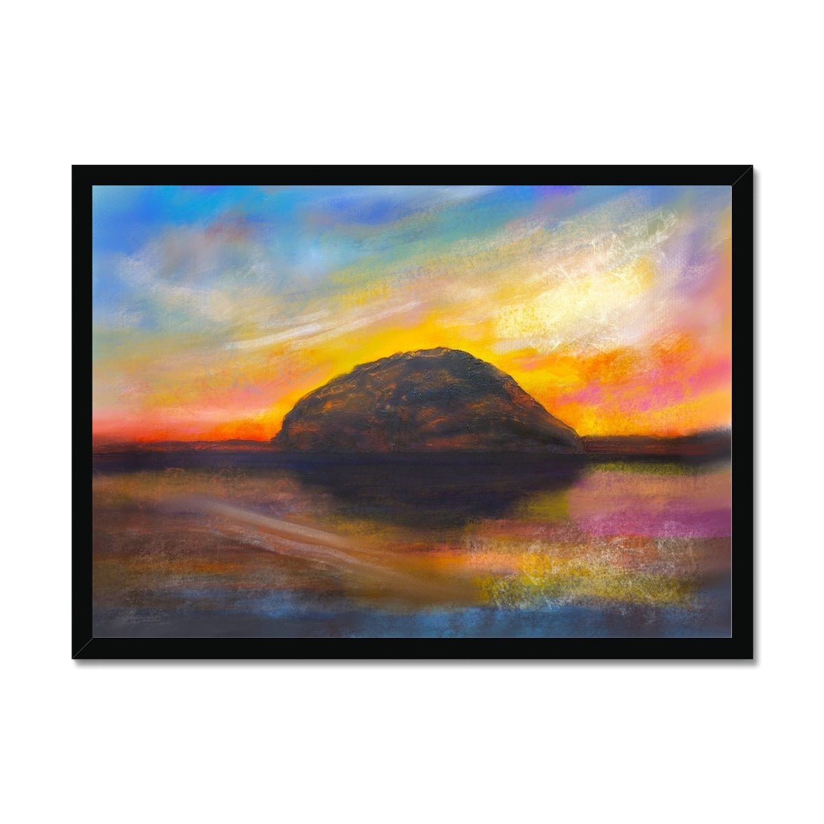 Ailsa Craig Dusk Painting | Framed Prints From Scotland