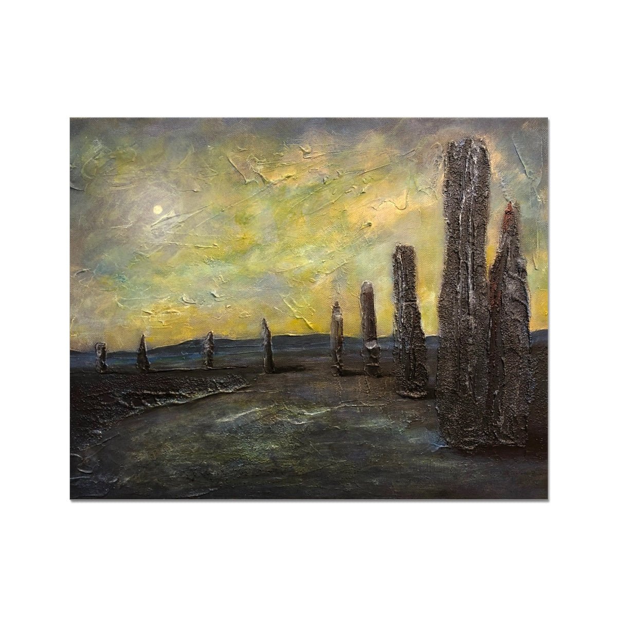 An Ethereal Ring Of Brodgar Orkney Painting | Artist Proof Collector Prints From Scotland