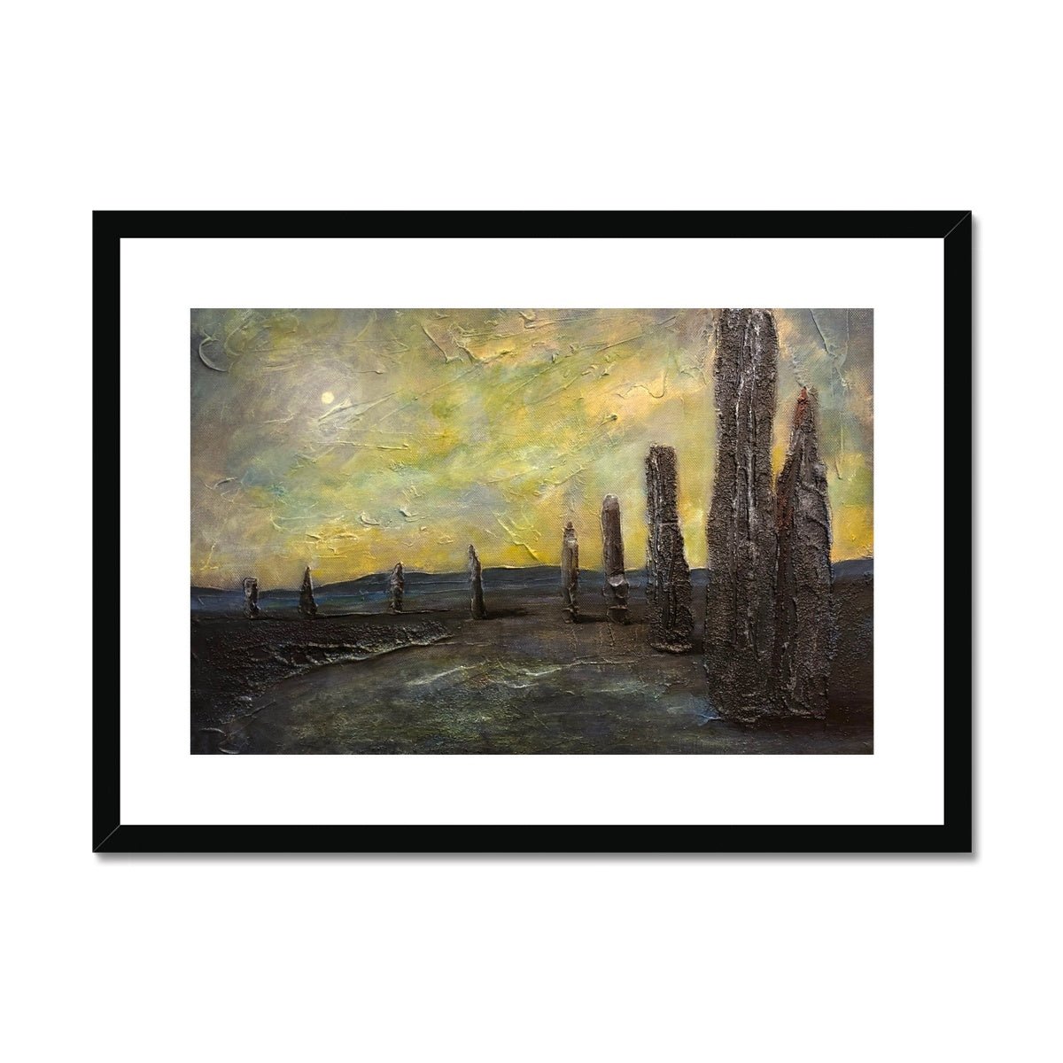 An Ethereal Ring Of Brodgar Orkney Painting | Framed & Mounted Prints From Scotland