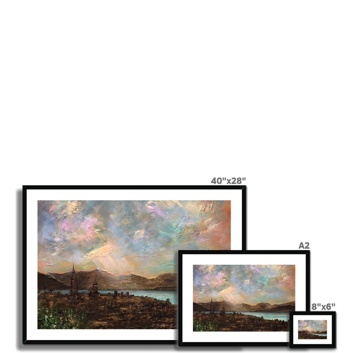 Angels Fingers Over Greenock Painting | Framed & Mounted Prints From Scotland