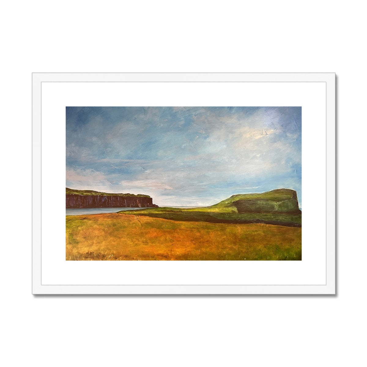 Approaching Oronsay Skye Painting | Framed & Mounted Prints From Scotland