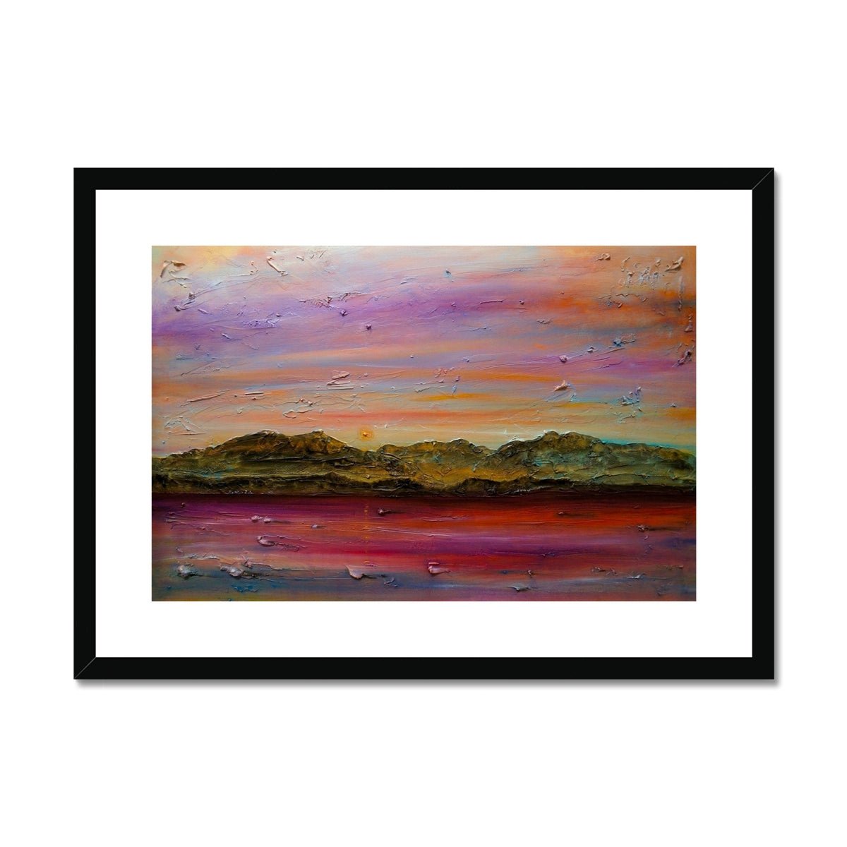 Arran Autumn Dusk Painting | Framed & Mounted Prints From Scotland