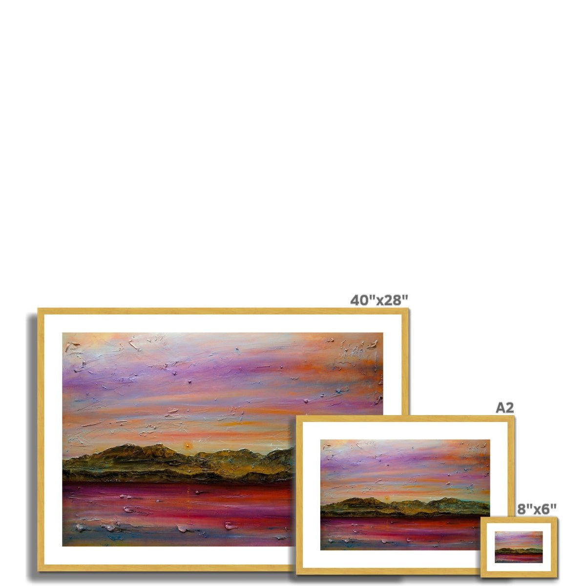 Arran Autumn Dusk Painting | Antique Framed & Mounted Prints From Scotland-Antique Framed & Mounted Prints-Arran Art Gallery-Paintings, Prints, Homeware, Art Gifts From Scotland By Scottish Artist Kevin Hunter