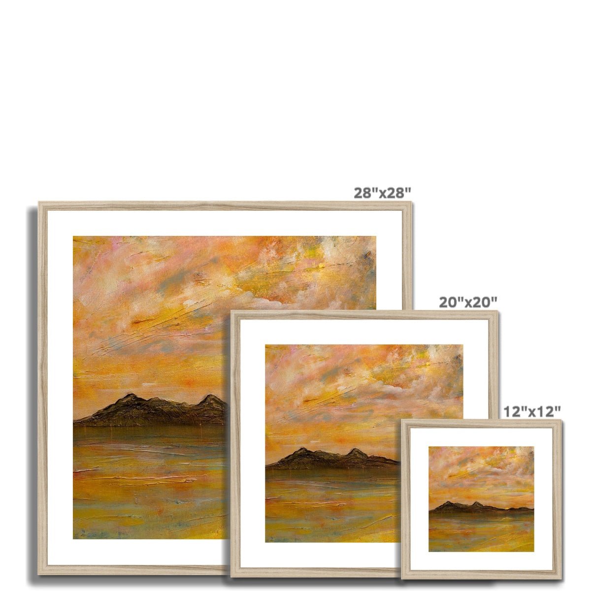 Arran Dusk Painting | Framed &amp; Mounted Prints From Scotland