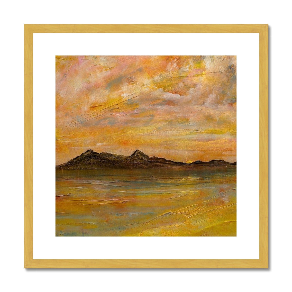 Arran Dusk Painting | Antique Framed & Mounted Prints From Scotland