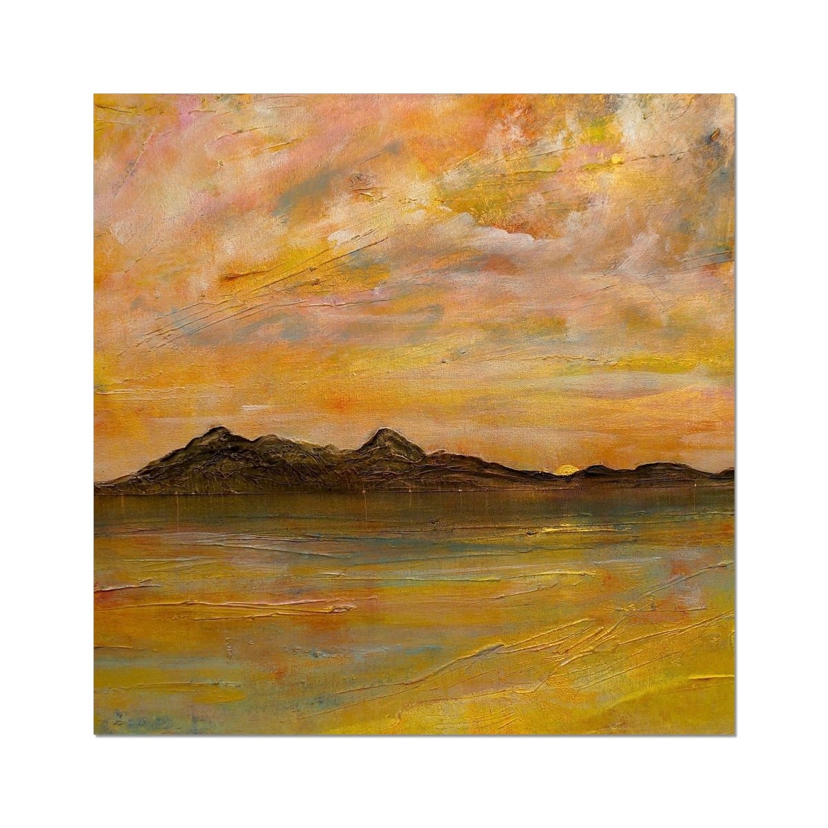 Arran Dusk Painting | Fine Art Prints From Scotland