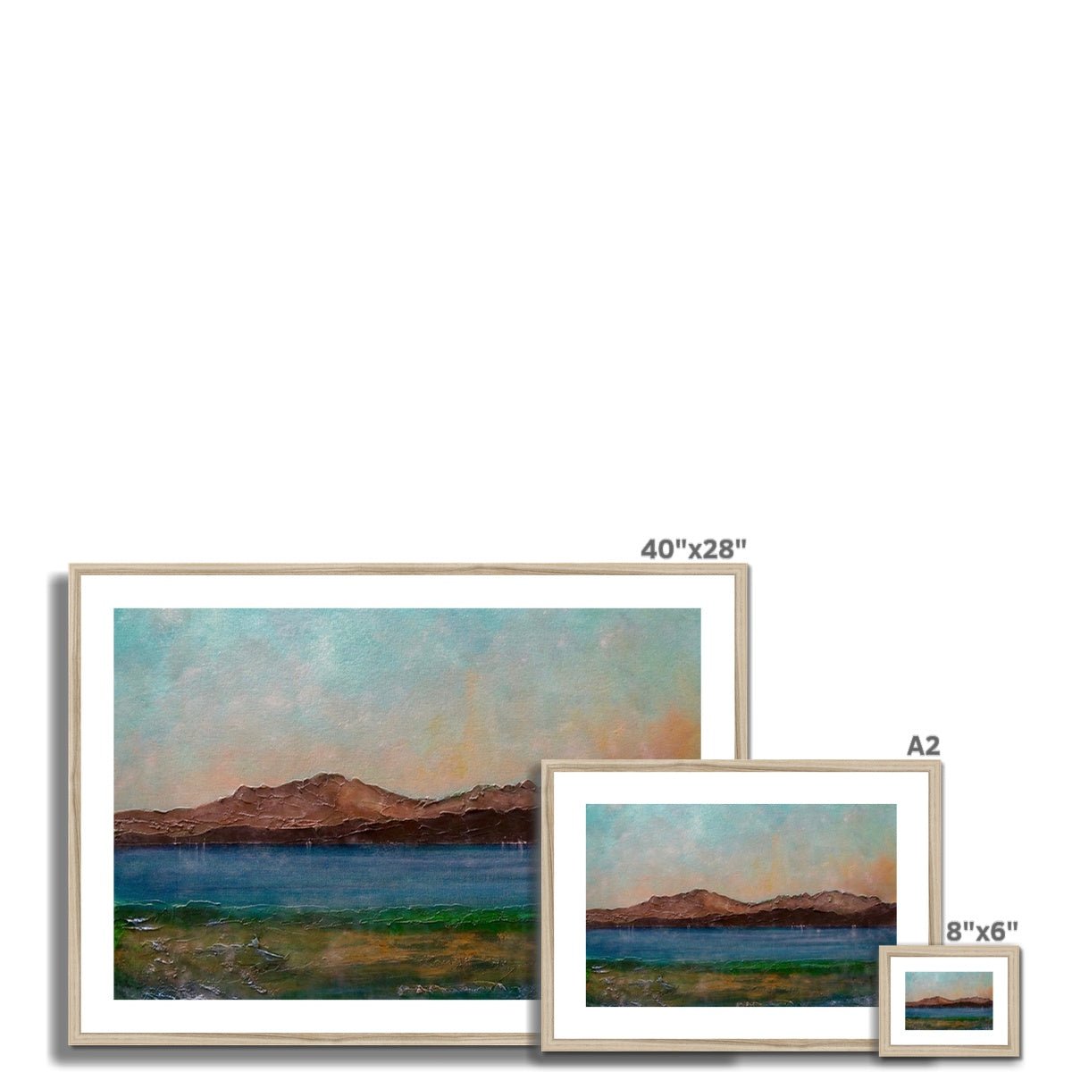 Arran From Scalpsie Bay Painting | Framed & Mounted Prints From Scotland