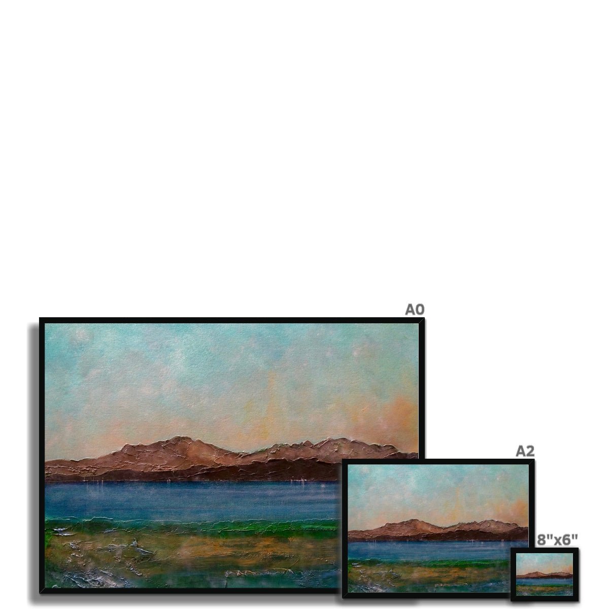 Arran From Scalpsie Bay Painting | Framed Prints From Scotland-Framed Prints-Arran Art Gallery-Paintings, Prints, Homeware, Art Gifts From Scotland By Scottish Artist Kevin Hunter