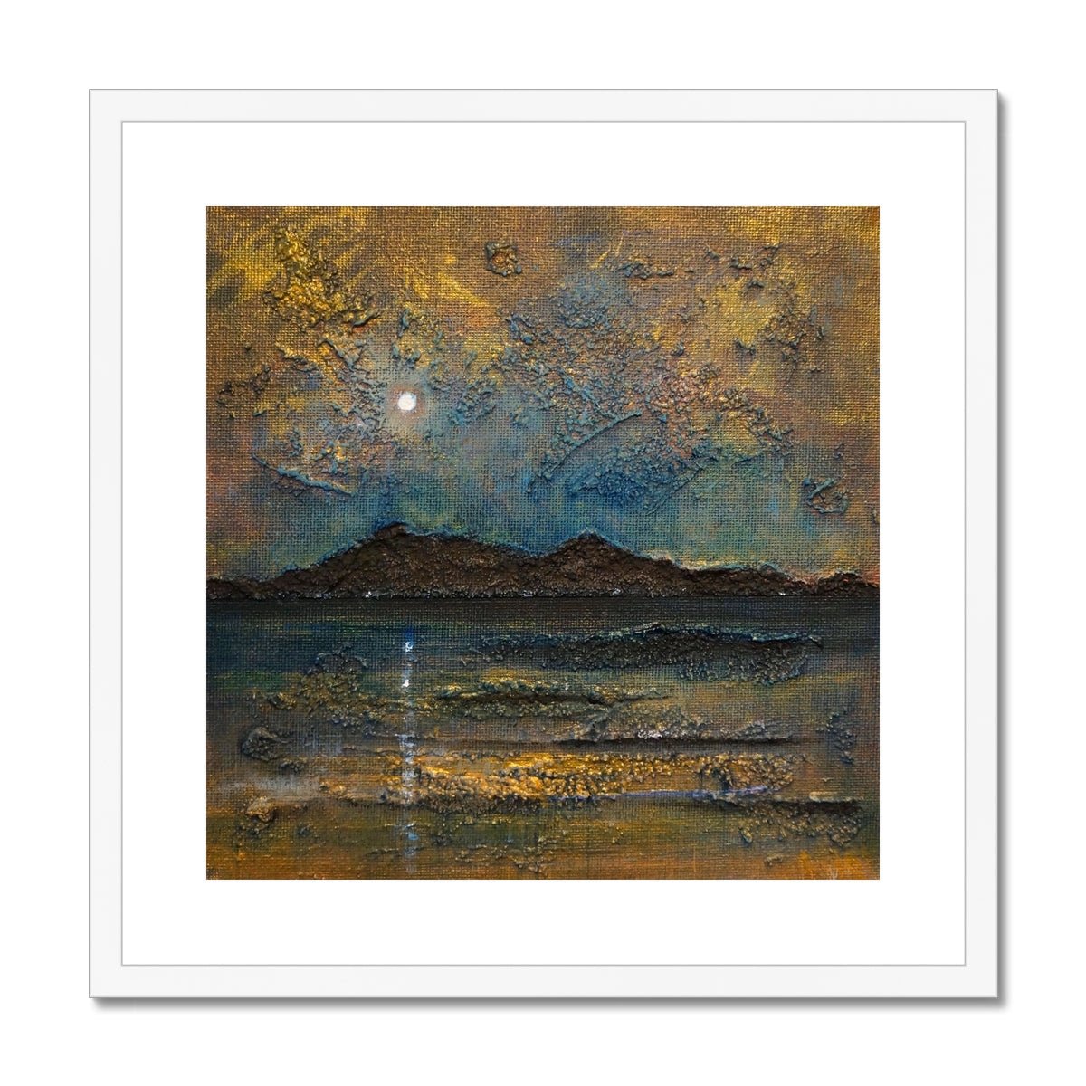 Arran Moonlight Painting | Framed & Mounted Prints From Scotland