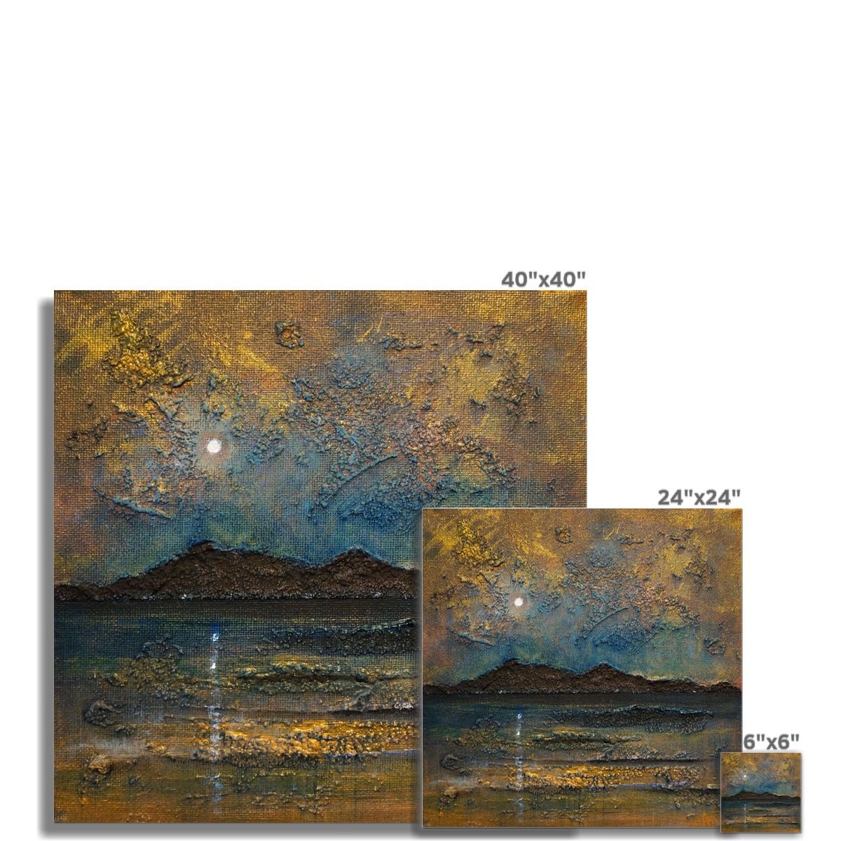 Arran Moonlight Painting | Signed Art Prints From Scotland | By Scottish Artist Hunter