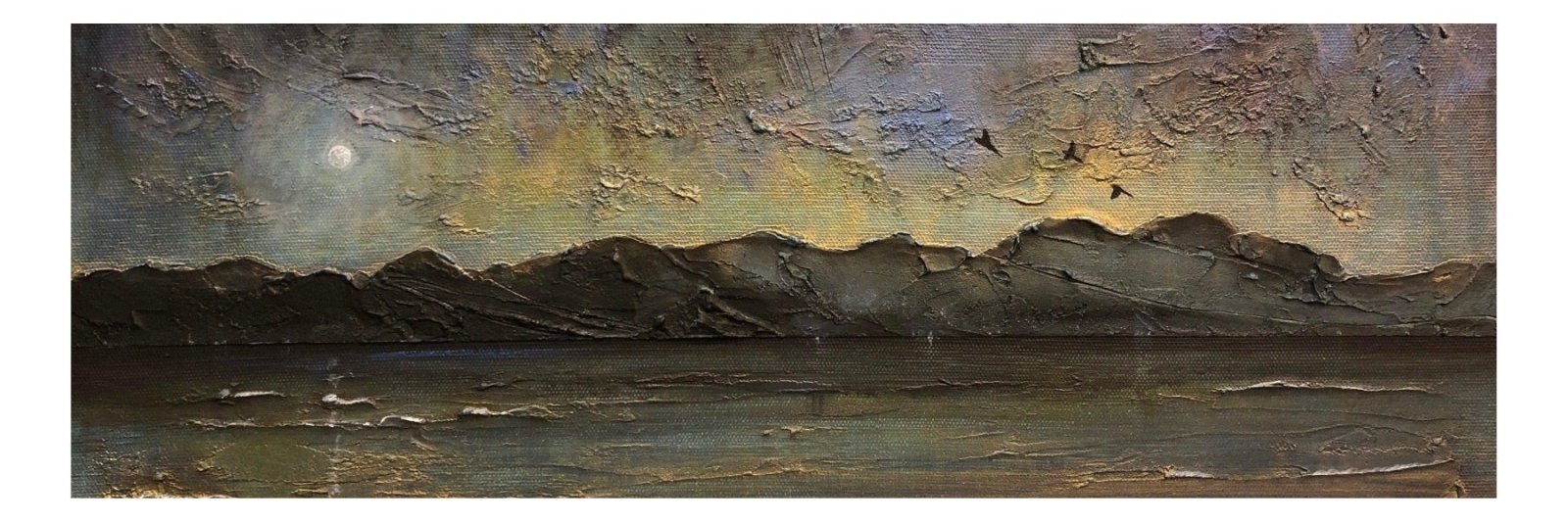 Arran Storm Brewing | Panoramic Painting &amp; Art Prints | Arran Art Gallery | Paintings, Prints, Homeware and Art Gifts From Scotland By Scottish Artist Kevin Hunter