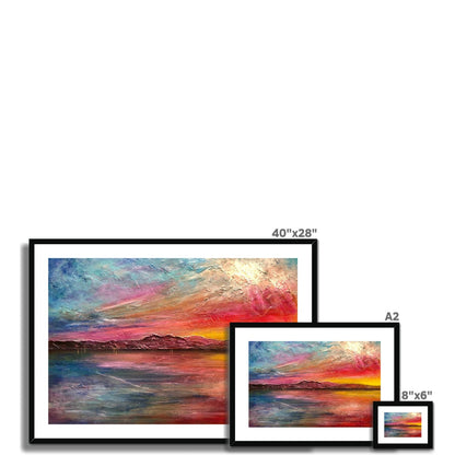 Arran Sunset ii Painting | Framed &amp; Mounted Prints From Scotland