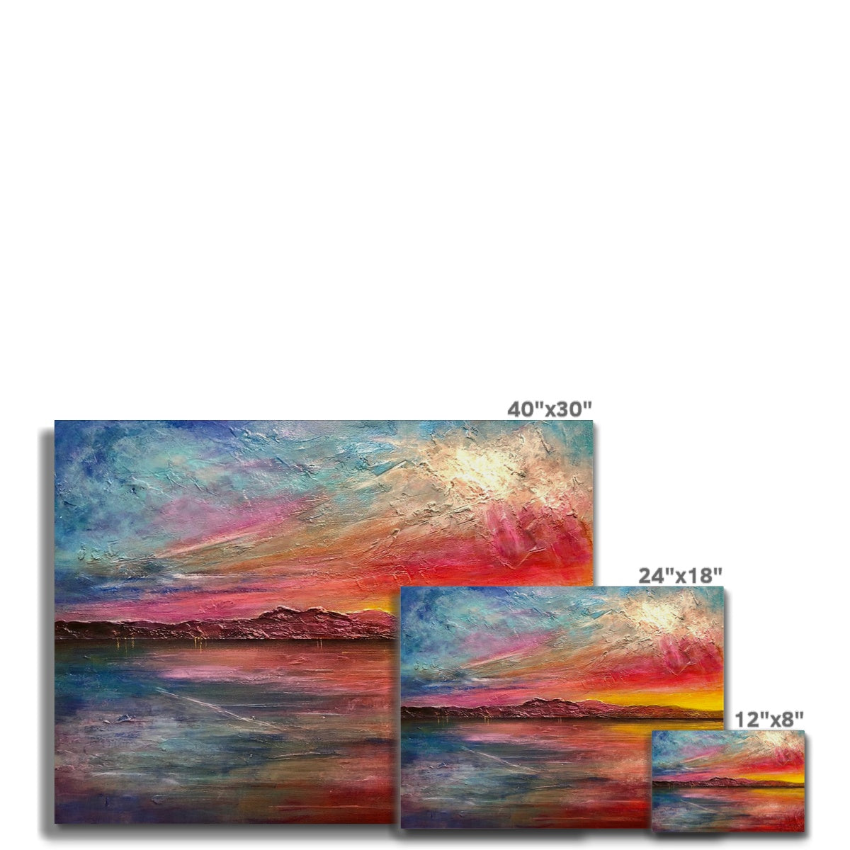 Arran Sunset ii Painting | Canvas From Scotland