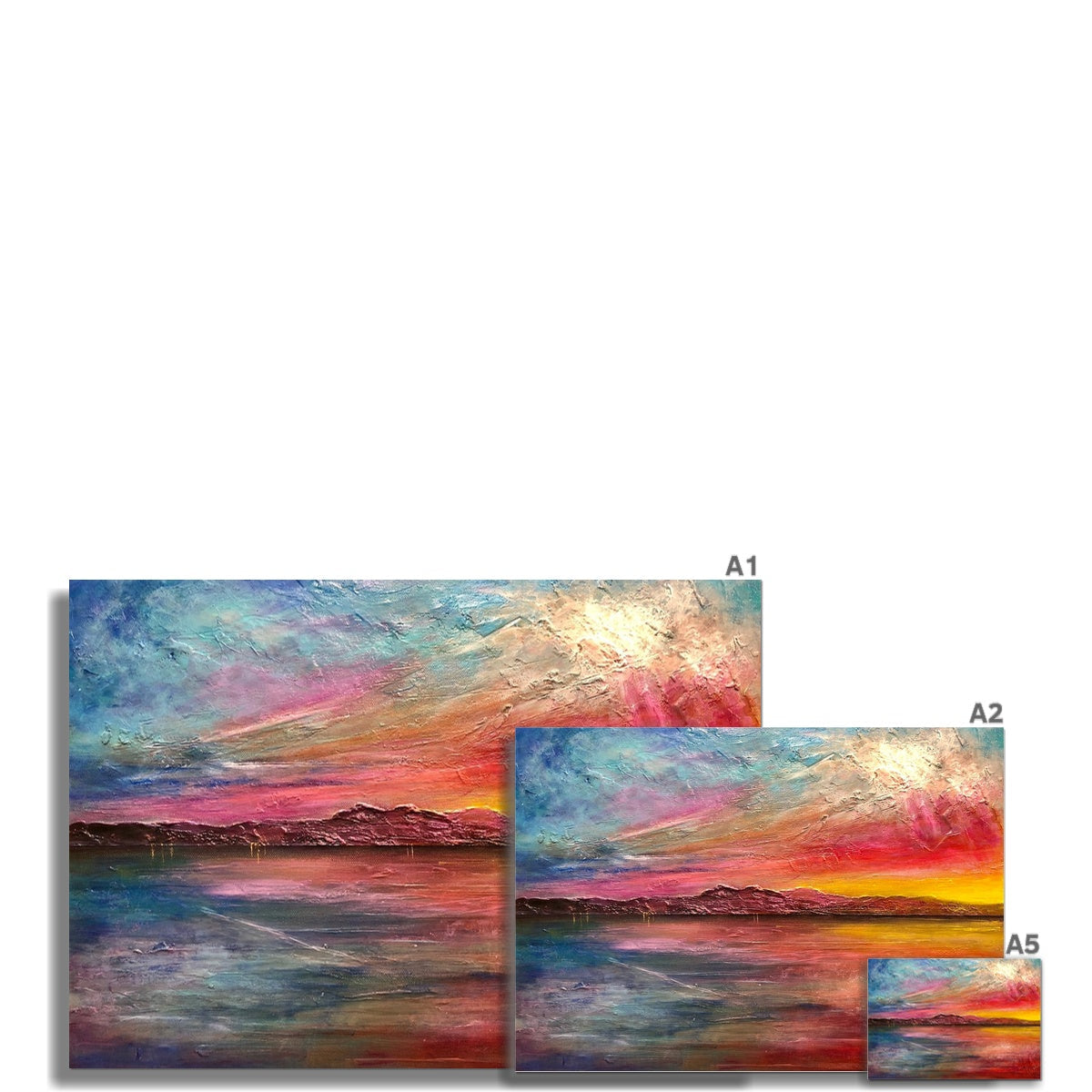 Arran Sunset ii Painting Scotland | Signed Scottish Fine Art Prints