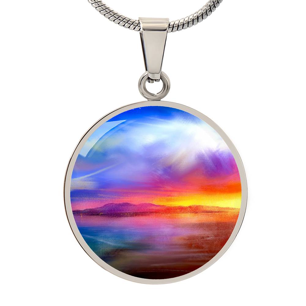 Arran Sunset | Scottish Art Jewellery | Luxury Necklace