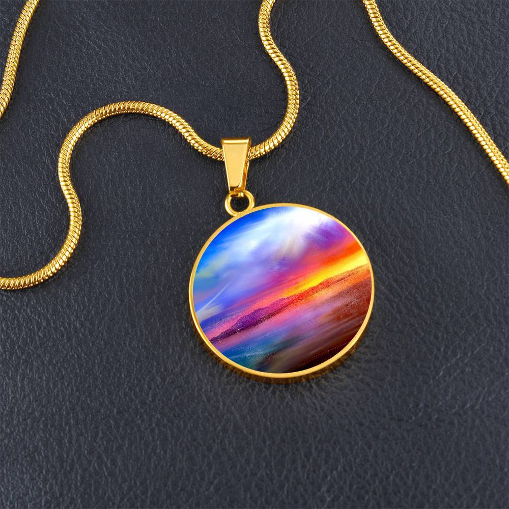 Arran Sunset | Scottish Art Jewelry | Luxury Designer Necklace