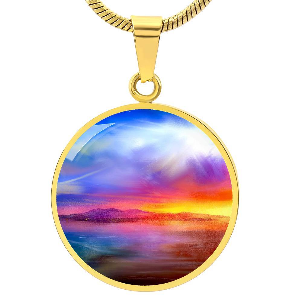 Arran Sunset | Scottish Art Jewelry | Luxury Designer Necklace