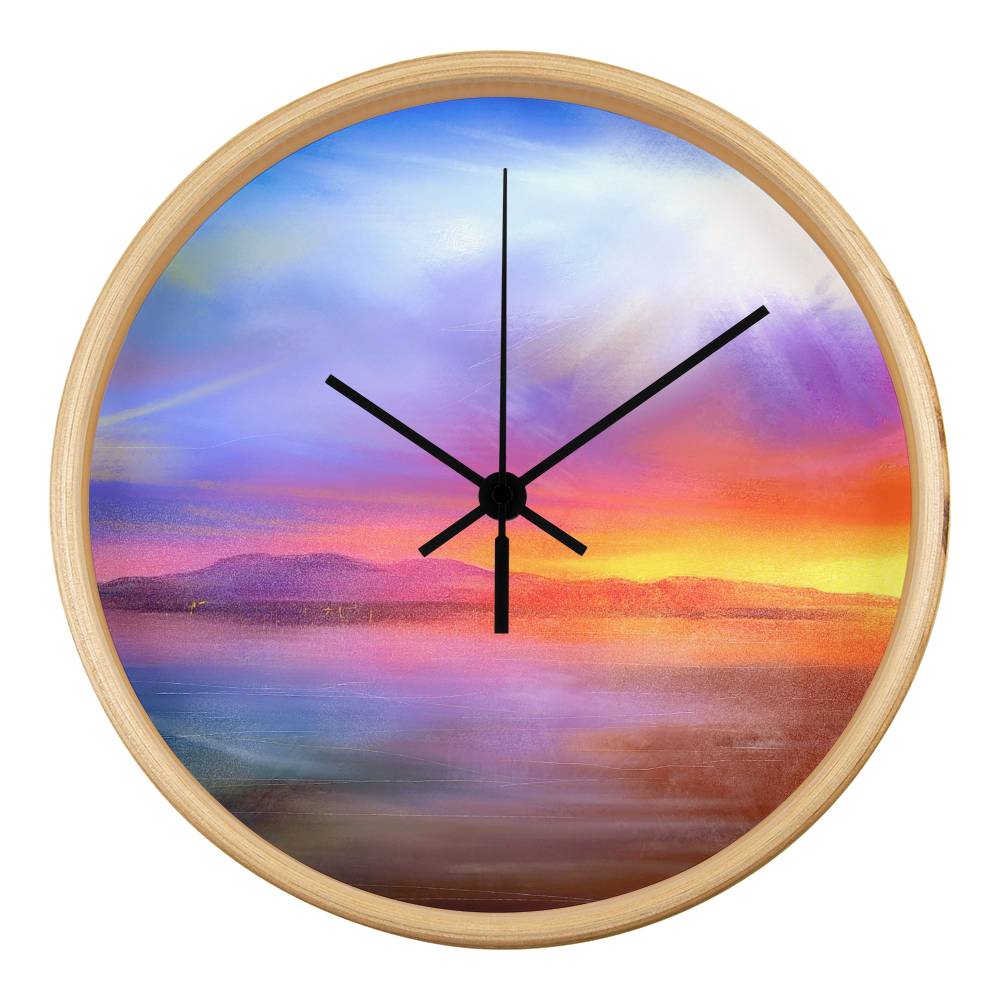 Arran Sunset | Wall Art Clock | Scotland