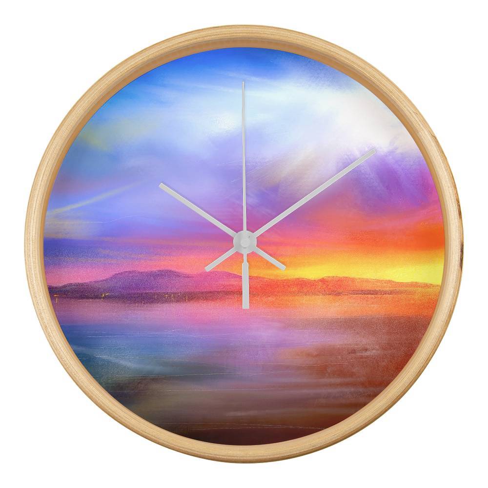 Arran Sunset | Wall Art Clock | Scotland