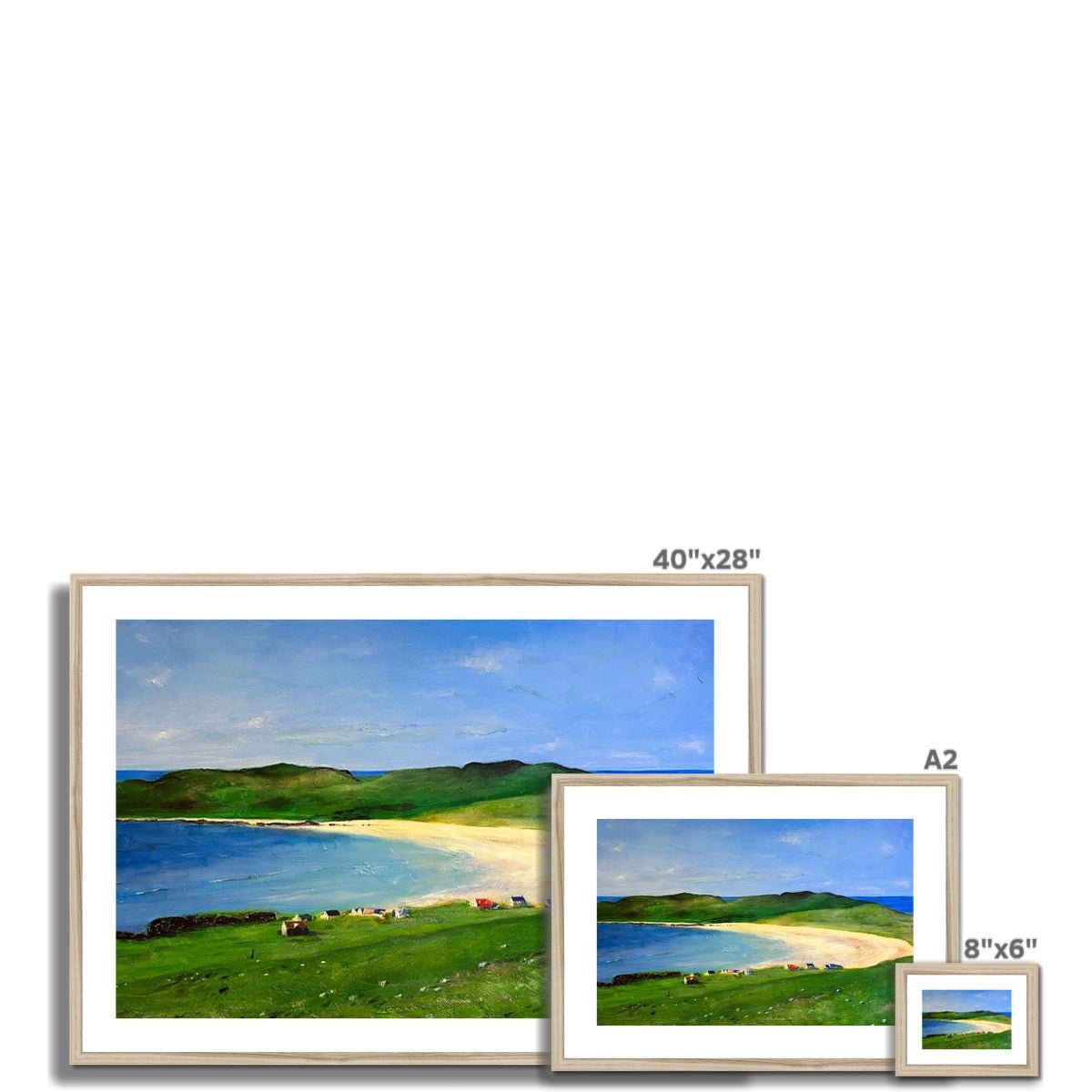 Balephuil Beach Tiree Painting | Framed & Mounted Prints From Scotland