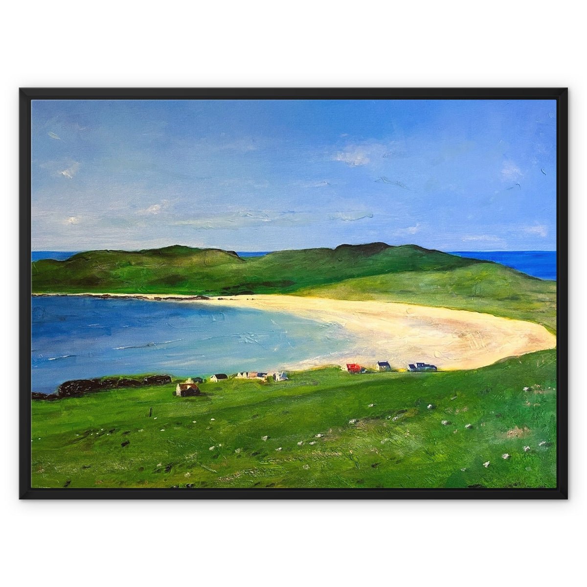 Balephuil Beach Tiree Painting | Framed Canvas From Scotland