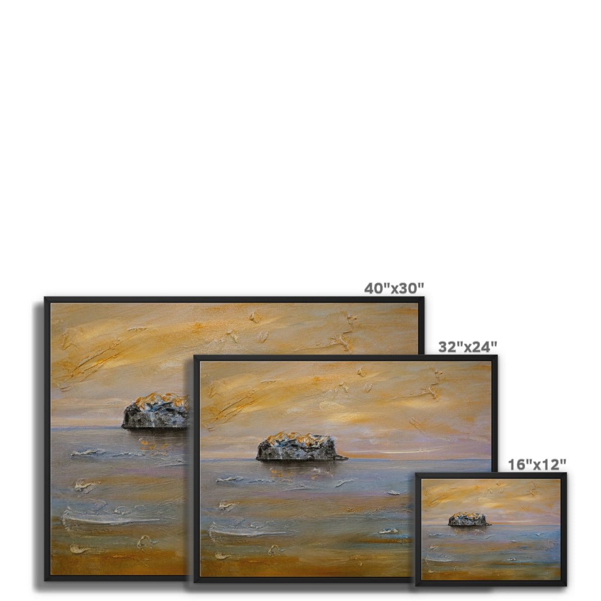 Bass Rock Dawn Painting | Framed Canvas Prints From Scotland