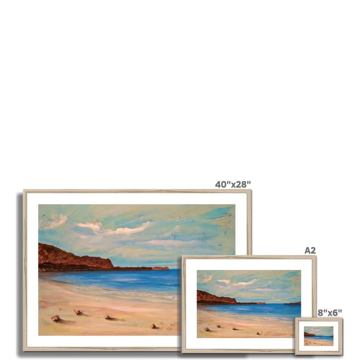 Bosta Beach Lewis Painting | Framed &amp; Mounted Prints From Scotland