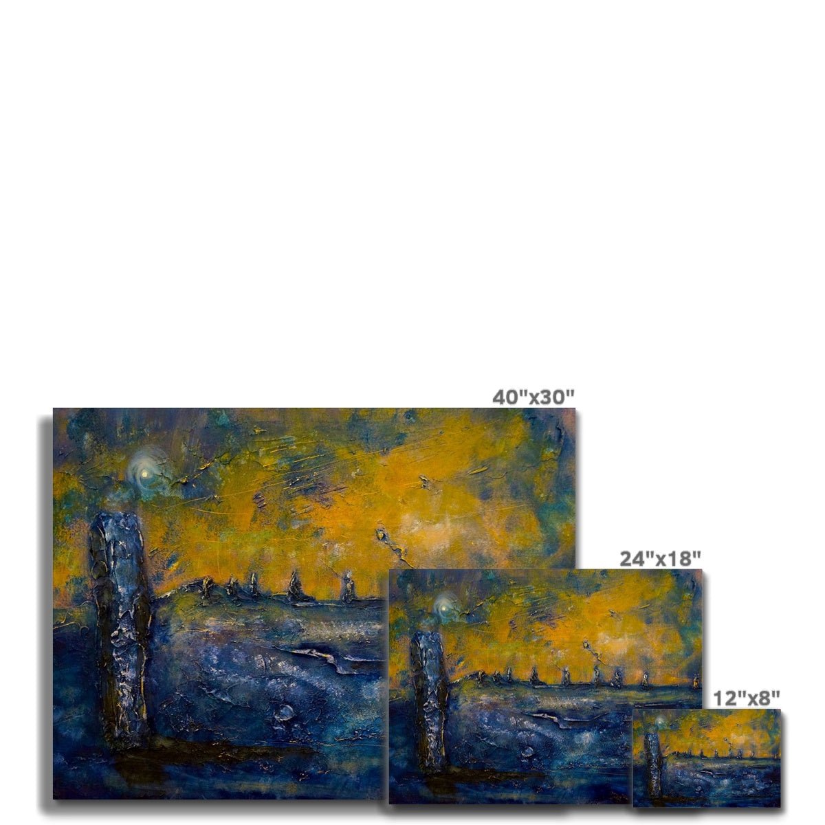 Brodgar Moonlight Orkney Painting | Canvas From Scotland