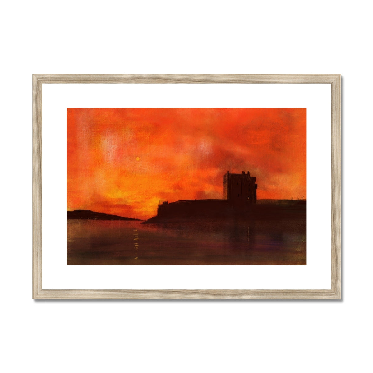 Broughty Castle Sunset Painting | Framed &amp; Mounted Prints From Scotland