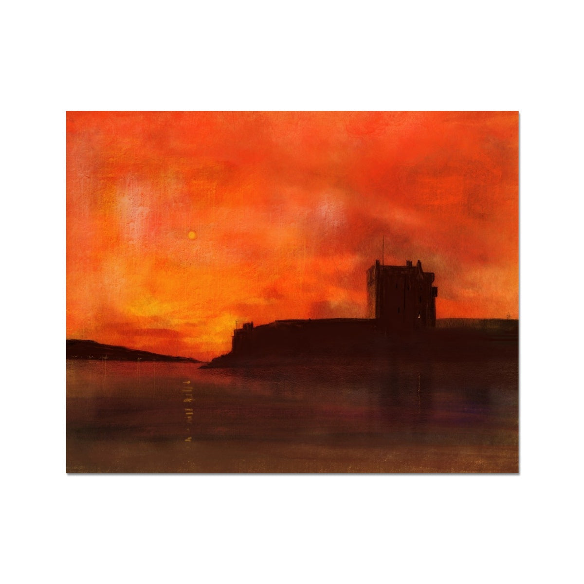 Broughty Castle Sunset Painting | Artist Proof Collector Prints From Scotland