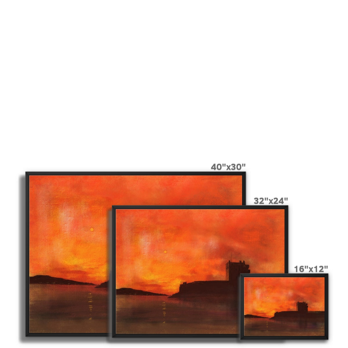 Broughty Castle Sunset Painting | Framed Canvas Prints From Scotland