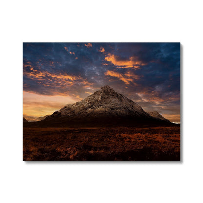 Buachaille Etive Mor Dusk Glencoe Canvas | Glencoe Art Gallery | Paintings, Prints, Homeware and Art Gifts From Scotland By Scottish Artist Kevin Hunter