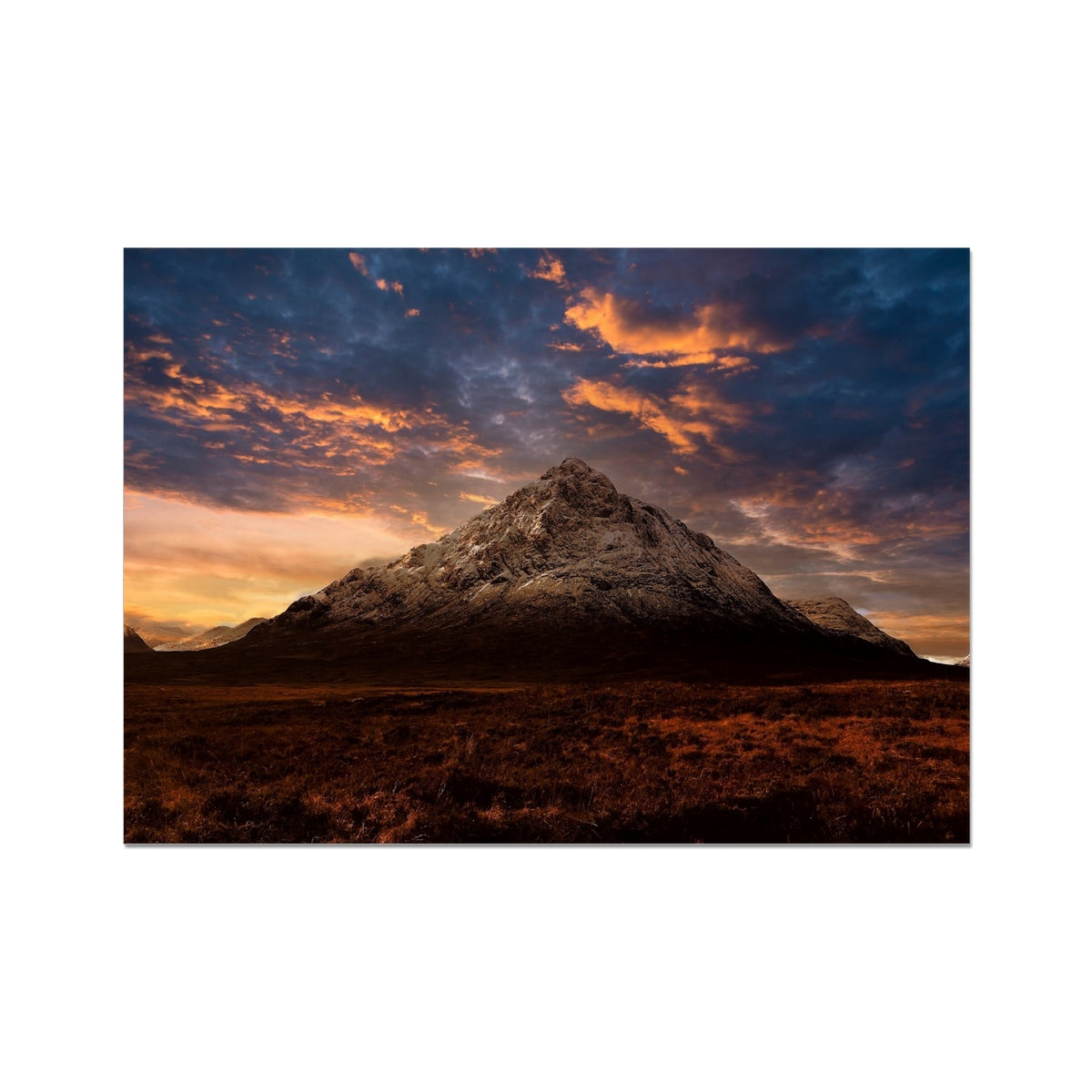 Buachaille Etive Mor Dusk Glencoe Prints | Glencoe Art Gallery | Paintings, Prints, Homeware and Art Gifts From Scotland By Scottish Artist Kevin Hunter