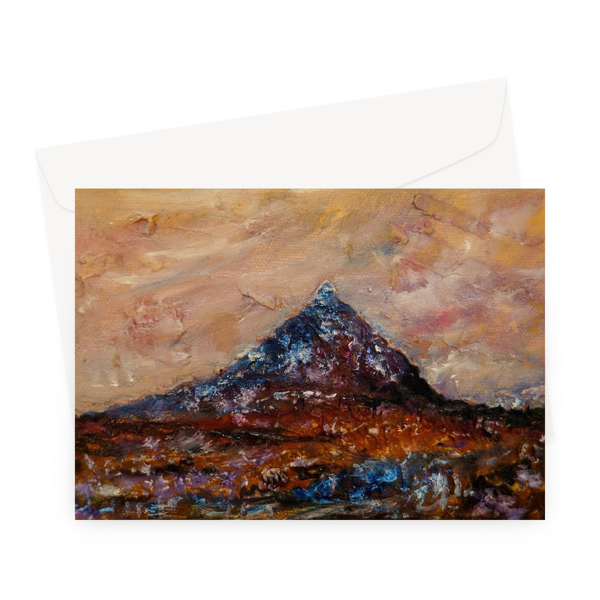 Buachaille Etive Mòr Scottish Art Gifts Greeting Card | Glencoe Art Gallery | Paintings, Prints, Homeware and Art Gifts From Scotland By Scottish Artist Kevin Hunter