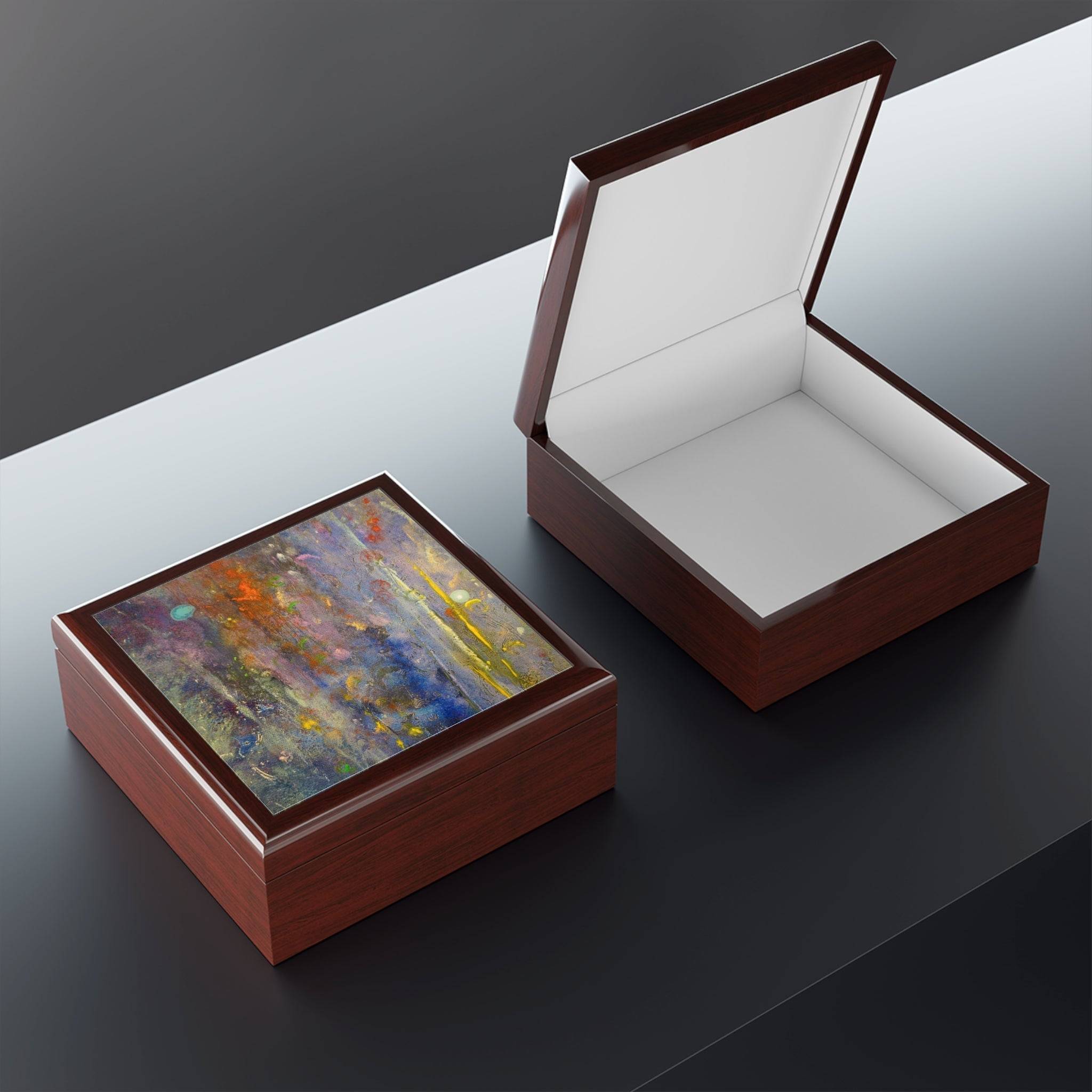 Cairngorms Waterfall Abstract | Art Jewelry Box | Scotland