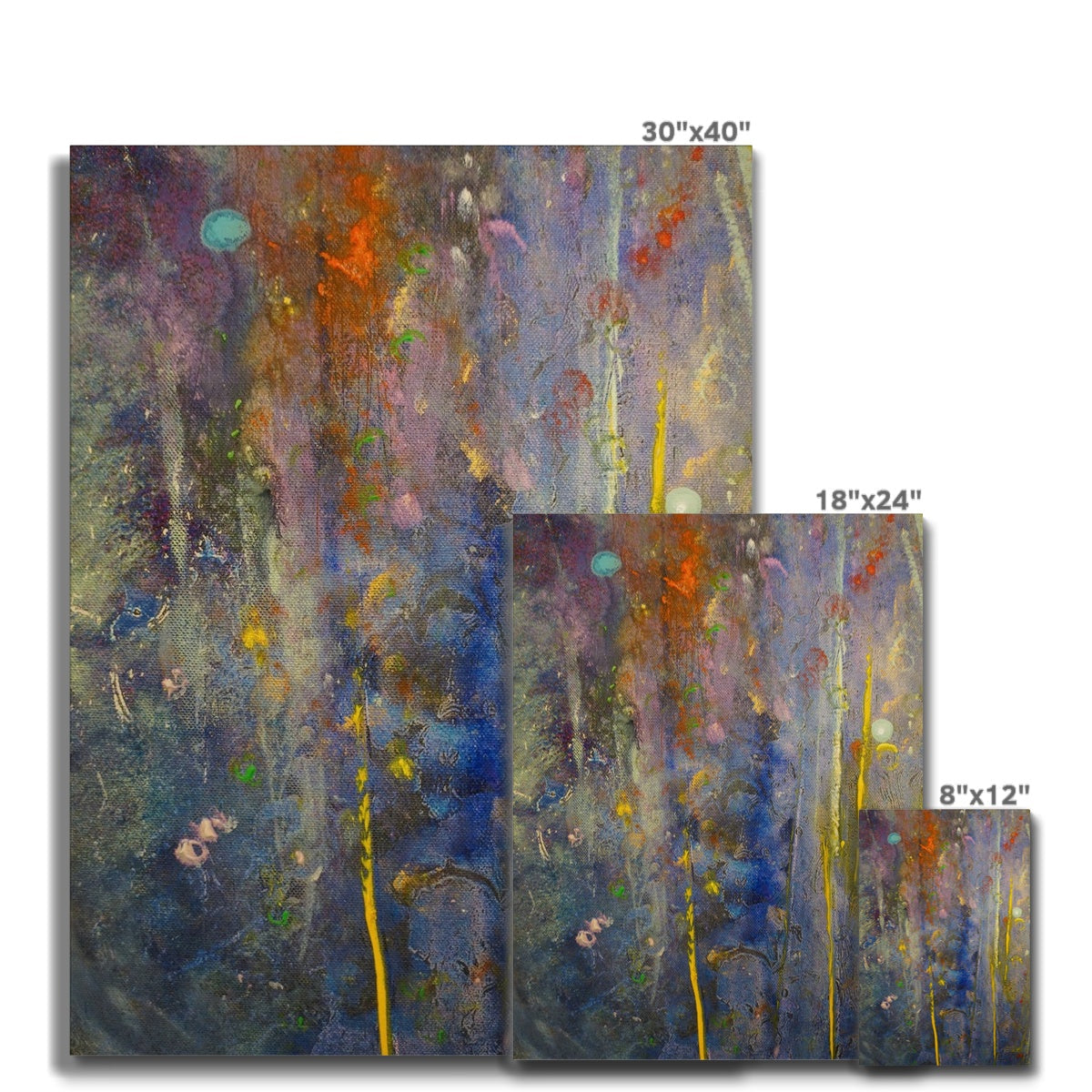 Cairngorms Waterfall Abstract Painting | Canvas Prints From Scotland