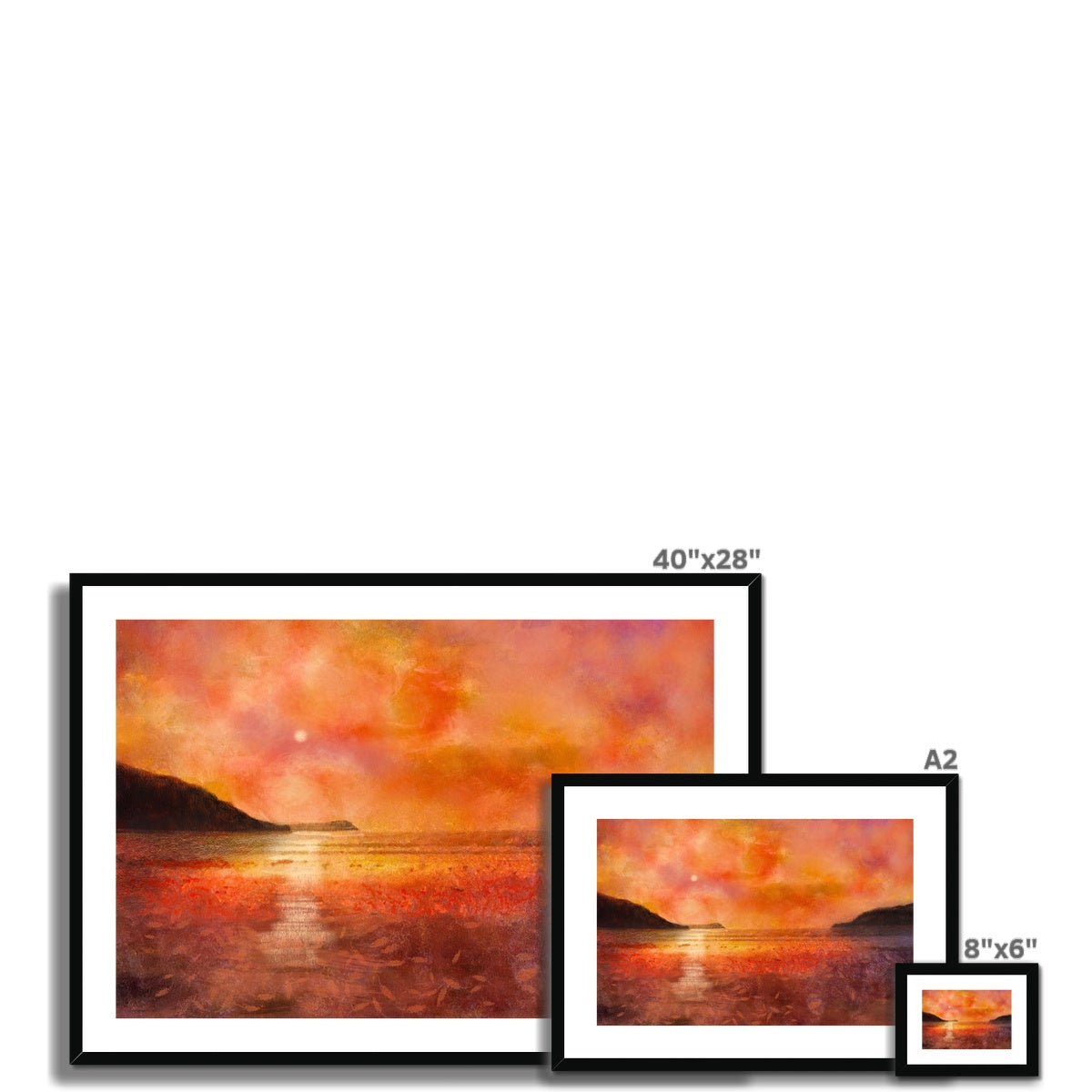 Calgary Beach Sunset Mull Painting | Framed &amp; Mounted Prints From Scotland