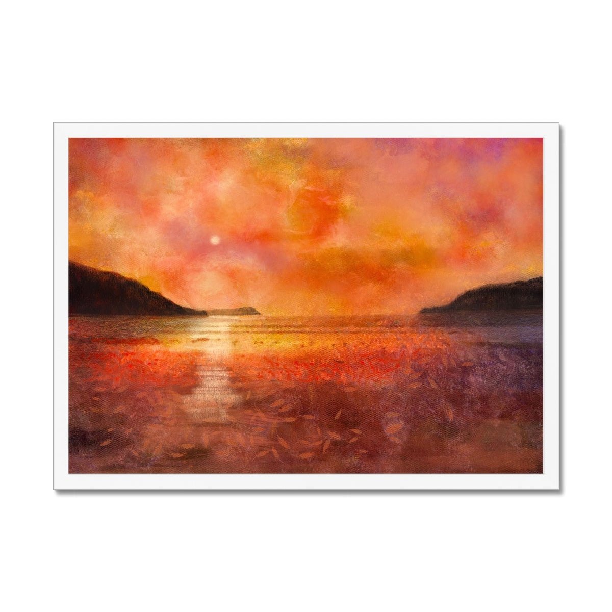 Calgary Beach Sunset Mull Painting | Framed Prints From Scotland