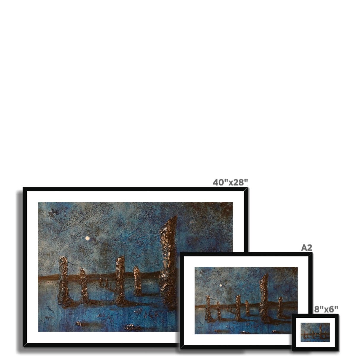 Callanish Moonlight Lewis Painting | Framed & Mounted Prints From Scotland