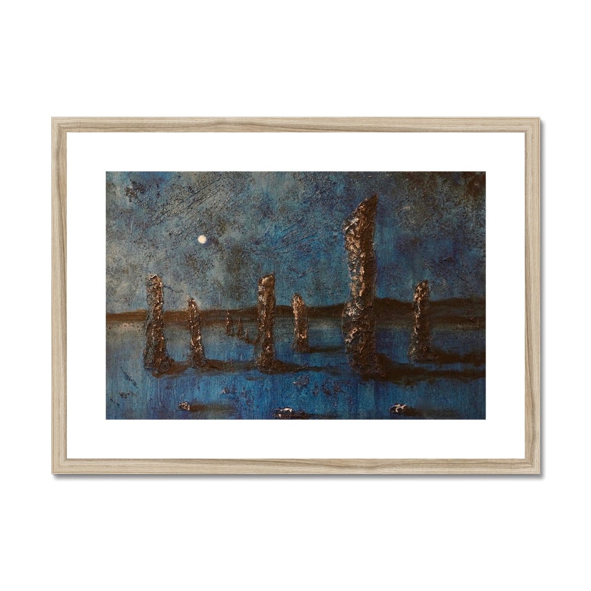 Callanish Moonlight Lewis Painting | Framed &amp; Mounted Prints From Scotland