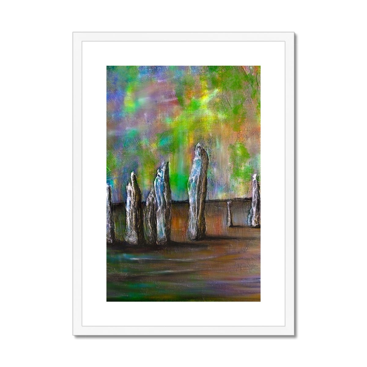 Callanish Northern Lights Lewis Painting | Framed & Mounted Prints From Scotland