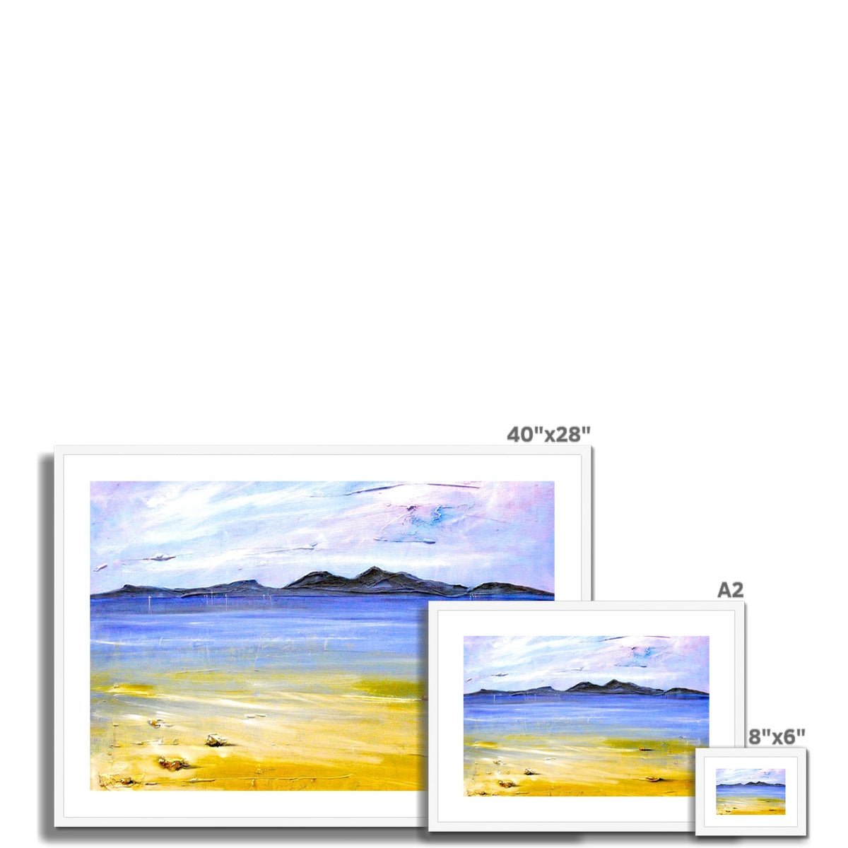 Camusdarach Beach Arisaig Painting | Framed &amp; Mounted Prints From Scotland