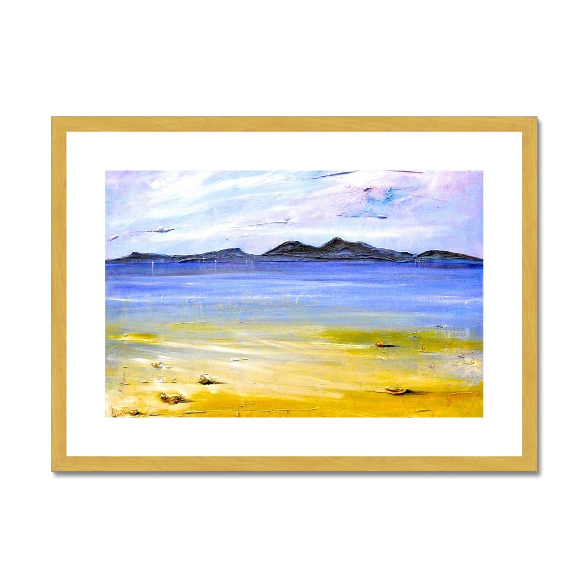 Camusdarach Beach Arisaig Painting | Antique Framed & Mounted Prints From Scotland