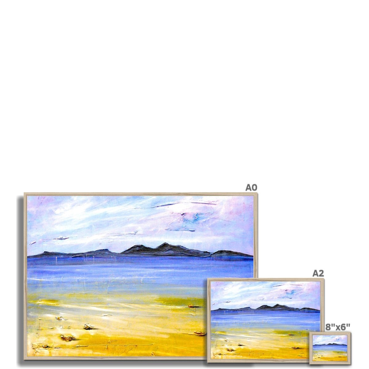 Camusdarach Beach Arisaig Painting | Framed Prints From Scotland-Framed Prints-Scottish Highlands & Lowlands Art Gallery-Paintings, Prints, Homeware, Art Gifts From Scotland By Scottish Artist Kevin Hunter