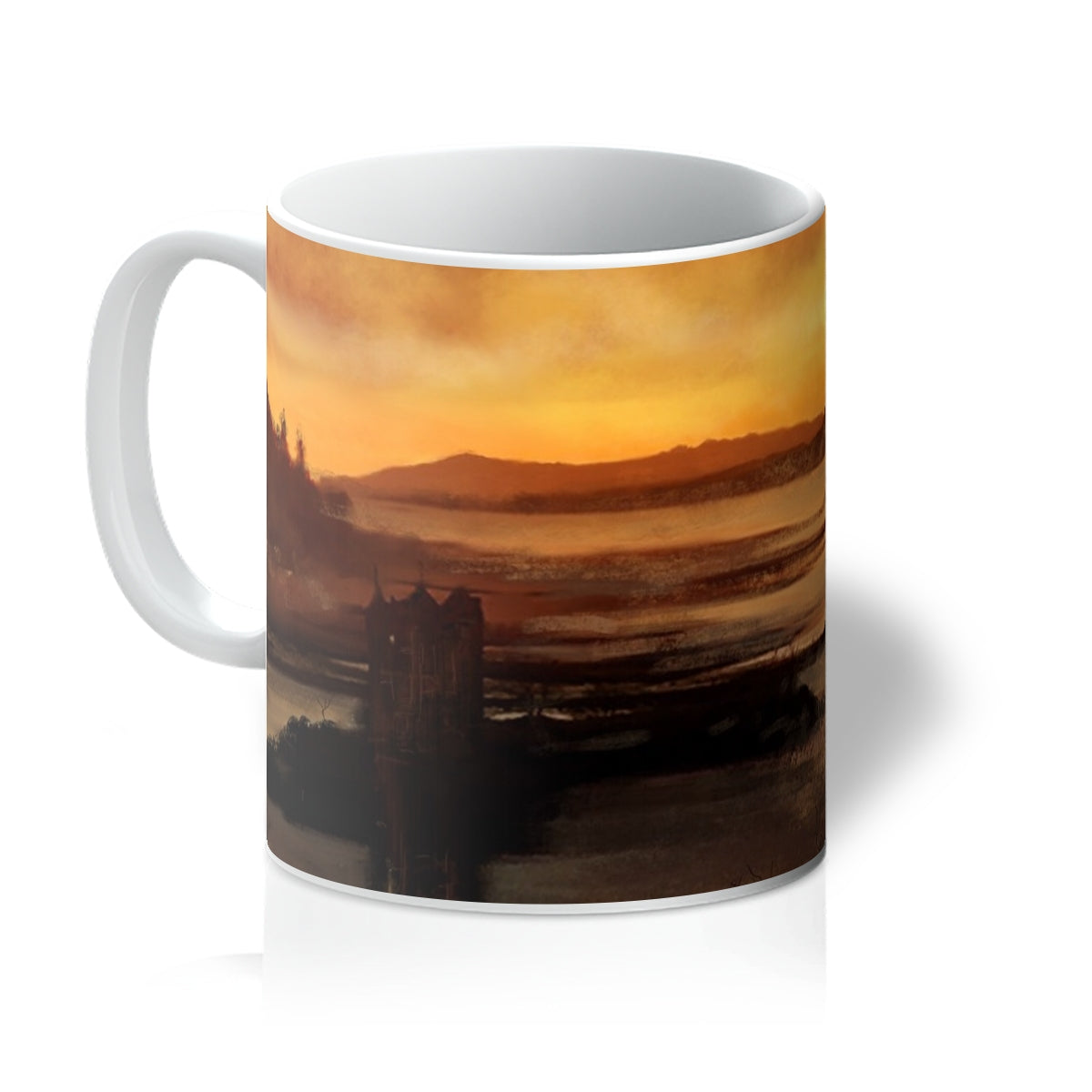 Castle Stalker Dusk Art Gifts Mug | Historic & Iconic Scotland Art Gallery | Paintings, Prints, Homeware and Art Gifts From Scotland By Scottish Artist Kevin Hunter