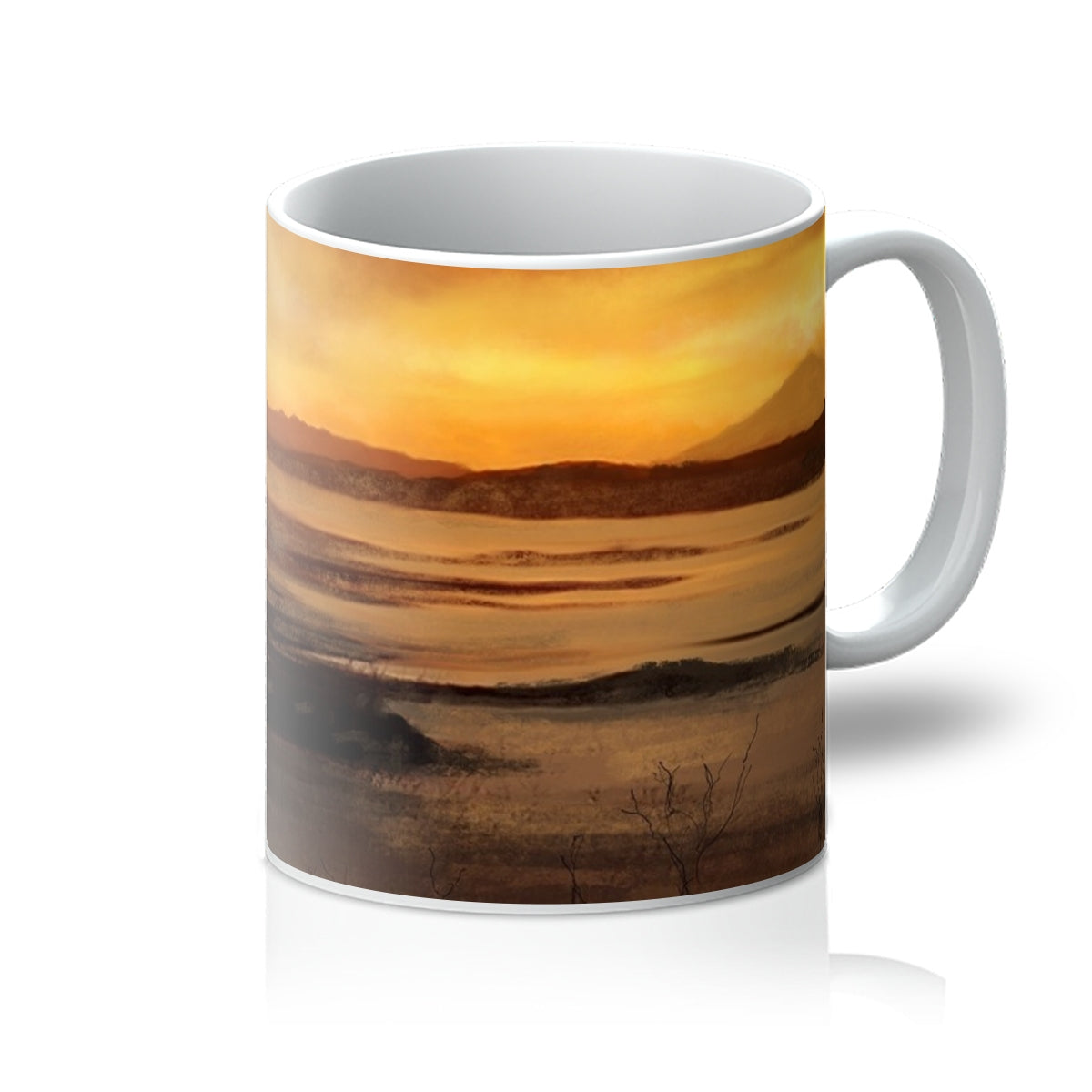 Castle Stalker Dusk Art Gifts Mug | Historic &amp; Iconic Scotland Art Gallery | Paintings, Prints, Homeware and Art Gifts From Scotland By Scottish Artist Kevin Hunter