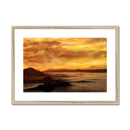 Castle Stalker Dusk Painting | Framed &amp; Mounted Prints From Scotland