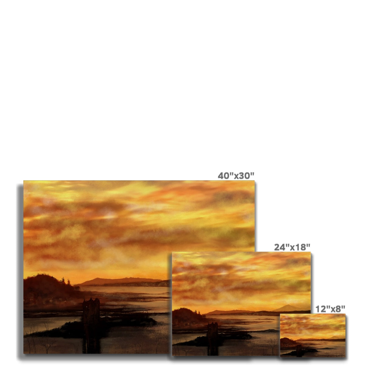 Castle Stalker Dusk Painting | Canvas From Scotland