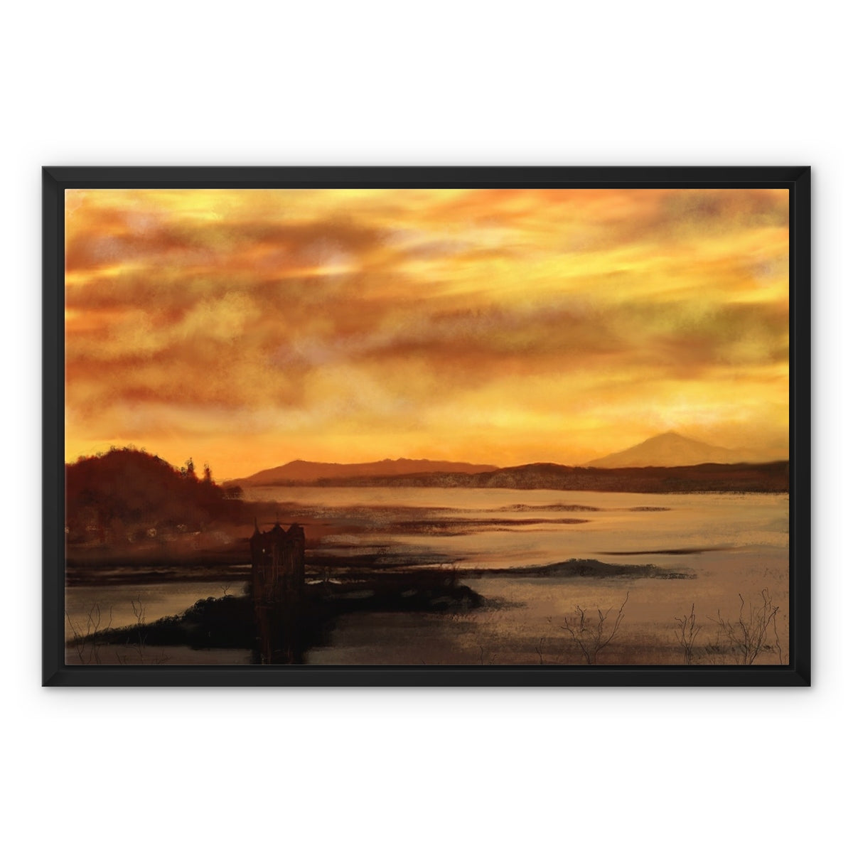 Castle Stalker Dusk Painting | Framed Canvas Prints From Scotland