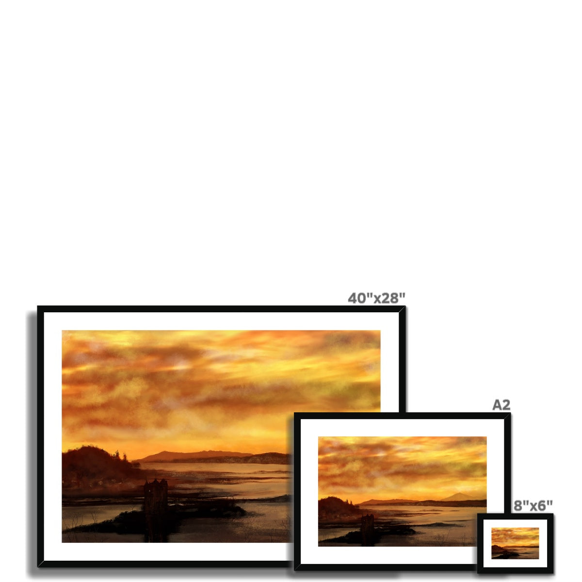 Castle Stalker Dusk Painting | Framed & Mounted Prints From Scotland